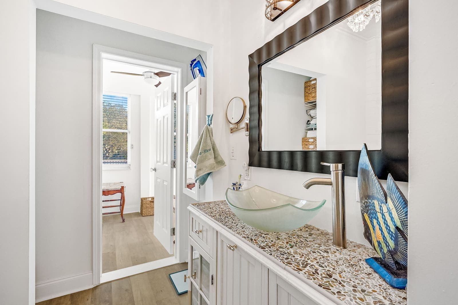 Bathroom vanity with vessel sink